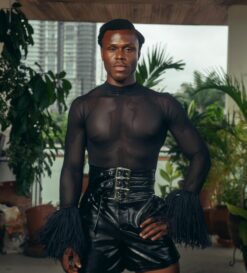 Mesh Feathered Plaster Top – Udiahgebi 29 collection