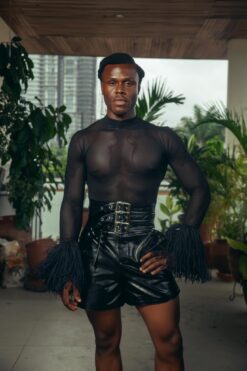 Mesh Feathered Plaster Top – Udiahgebi 29 collection (view 2)