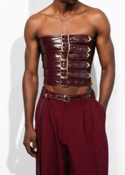 The Belted Bandage Faux Leather Top – Udiahgebi 29 collection