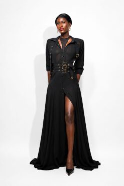 The Gilded Tri-Belted Shirt Dress – Udiahgebi 29 collection (view 2)